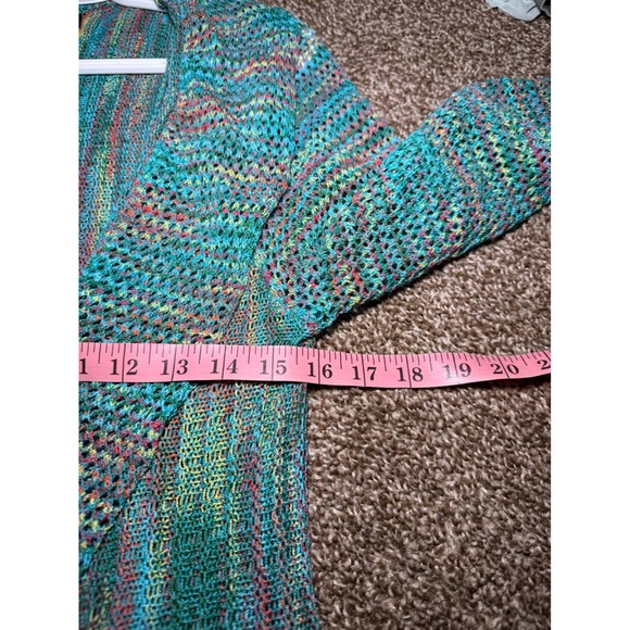 Kaktus Women Knit Cardigan Sweater Open Front Button Small Festival Bohemian - Picture 5 of 8